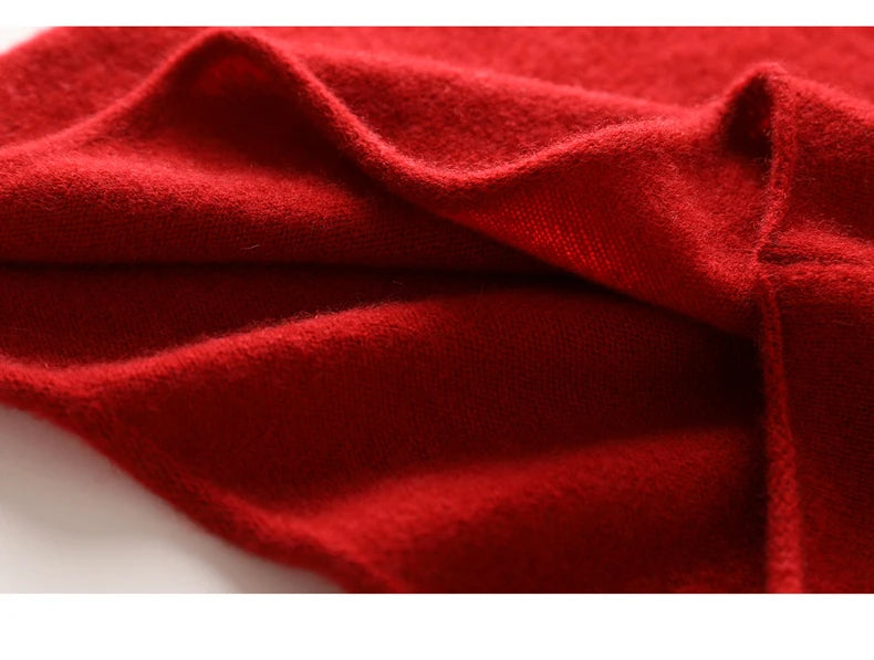 Cashmere Rolled-Up Round Neck Loose Sweater